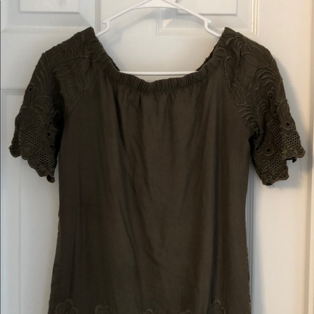 Olive green boutique dress
